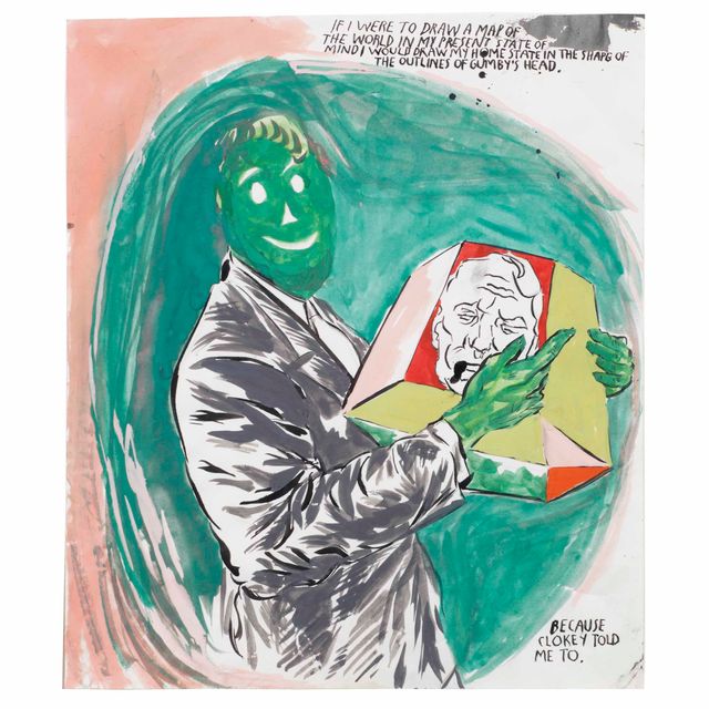 Raymond Pettibon — Untitled (If I were to draw a map of the world...)