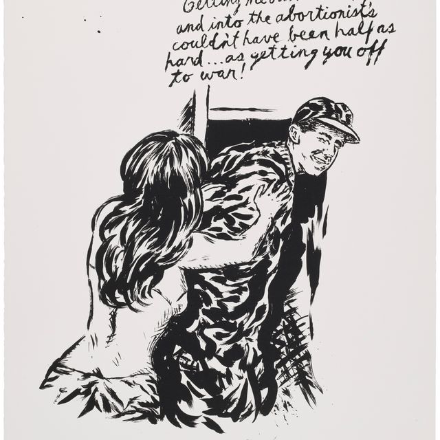 Raymond Pettibon — Untitled (Getting Me out the Door)
