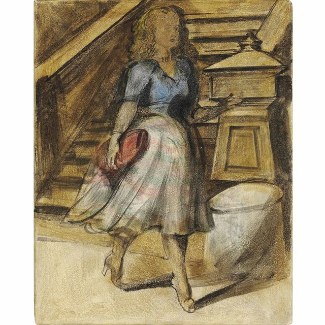 Reginald Marsh — Без названия (Идущая женщина)