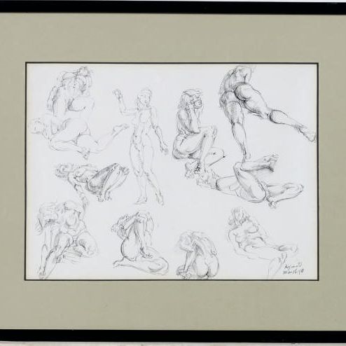 Reginald Marsh — Изучение обнаженной женской натуры