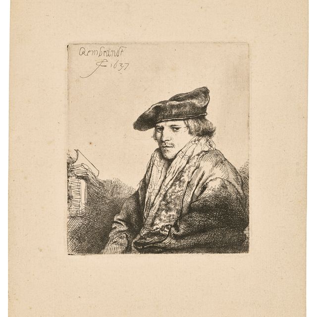 Rembrandt van Rijn — Молодой человек в бархатной шапочке (Петрус Сильвиус?)