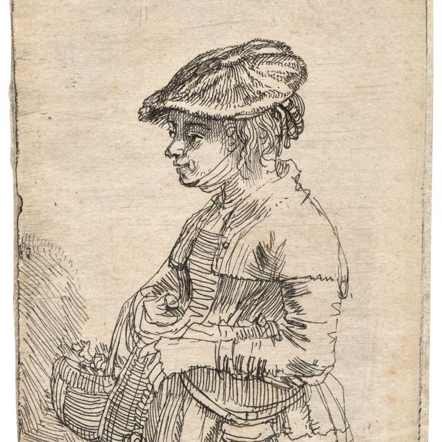 Rembrandt van Rijn — Девушка с корзинкой