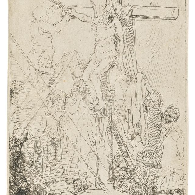 Rembrandt van Rijn — Снятие с креста: набросок