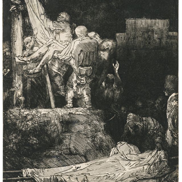 Rembrandt van Rijn — Сошествие с Креста при свете факелов