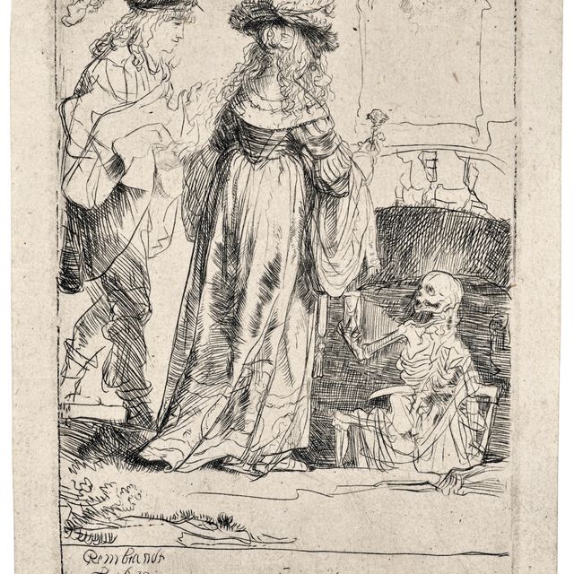 Rembrandt van Rijn — Смерть является супружеской паре из открытой могилы