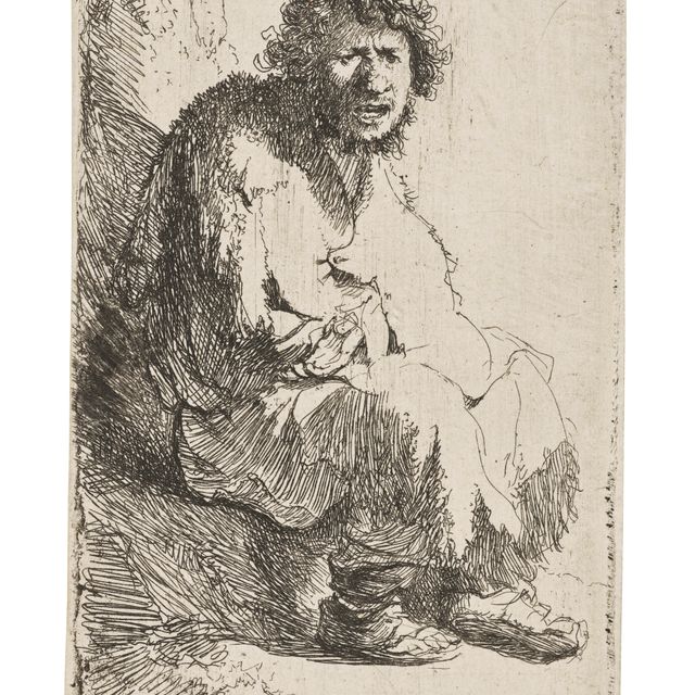Rembrandt van Rijn — Нищий, сидящий на берегу