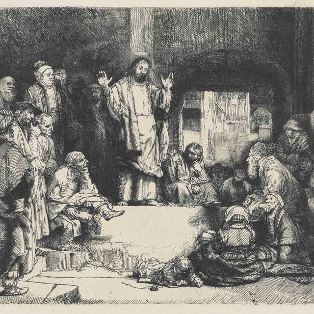 Rembrandt van Rijn — Проповедь Христа ("Маленькая гробница")