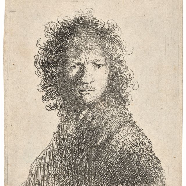 Rembrandt van Rijn — Автопортрет, нахмуренный: Бюст