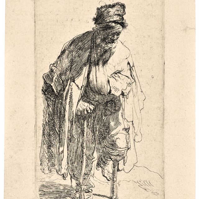 Rembrandt van Rijn — Нищий с деревянной ногой