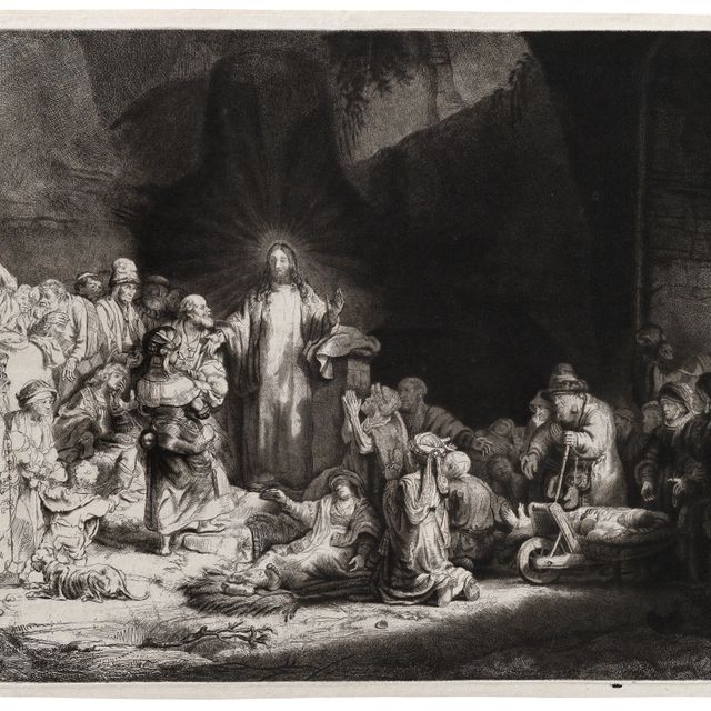 Rembrandt van Rijn — Христос, исцеляющий больных ("Гравюра за сто гульденов")