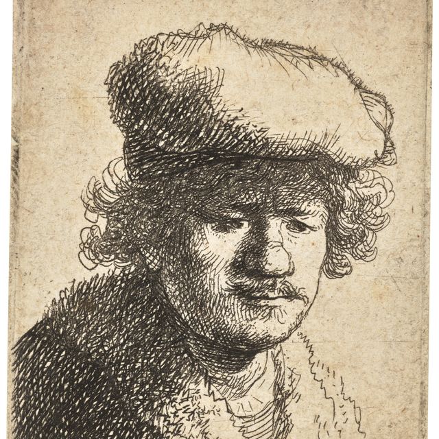 Rembrandt van Rijn — Автопортрет с надвинутой на лоб кепкой