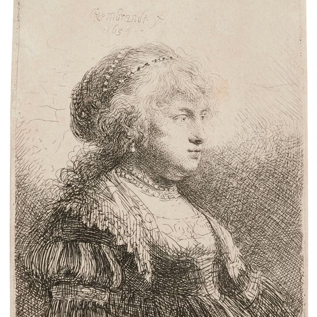 Rembrandt van Rijn — Саския с жемчугом в волосах