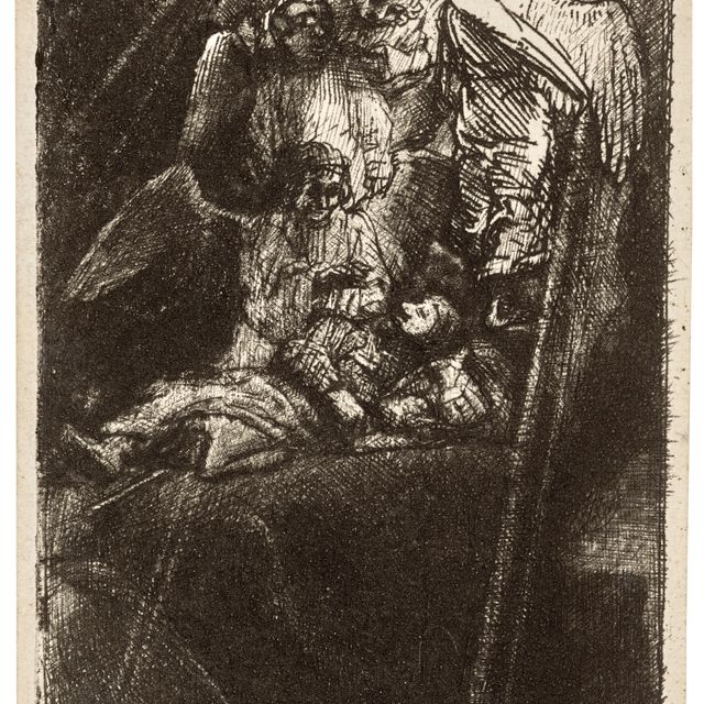 Rembrandt van Rijn — Лестница Иакова, из: Четырех иллюстраций к Манассии Бен Израэлю "Славная пьеса"