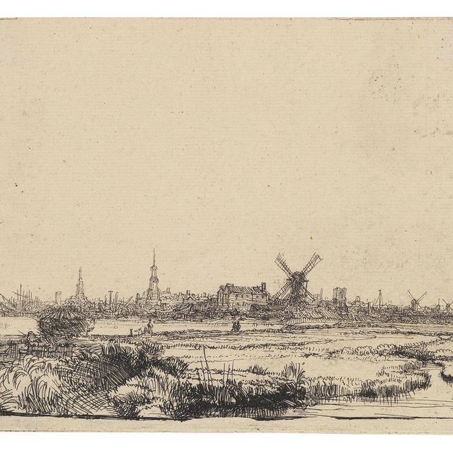 Rembrandt van Rijn — Вид на Амстердам с северо-запада (B., Холл 210; H. 176)