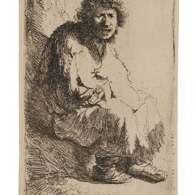 Rembrandt van Rijn — Нищий, сидящий на берегу