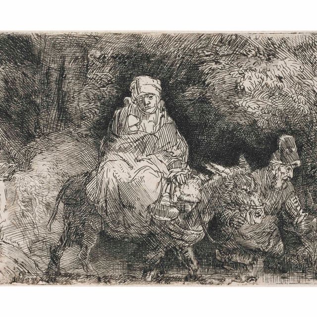 Rembrandt van Rijn — Бегство в Египет: переправа через ручей