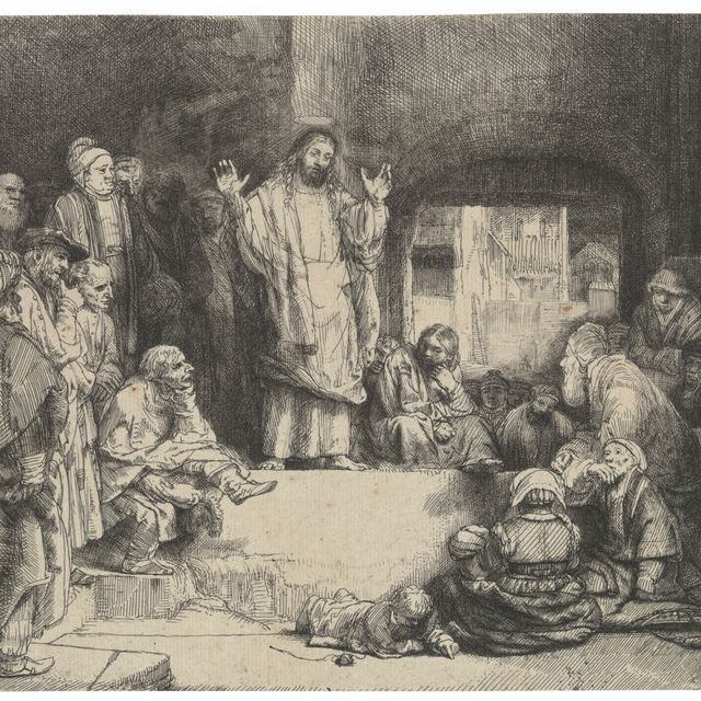 Rembrandt van Rijn — Проповедь Христа ("Маленькая гробница")