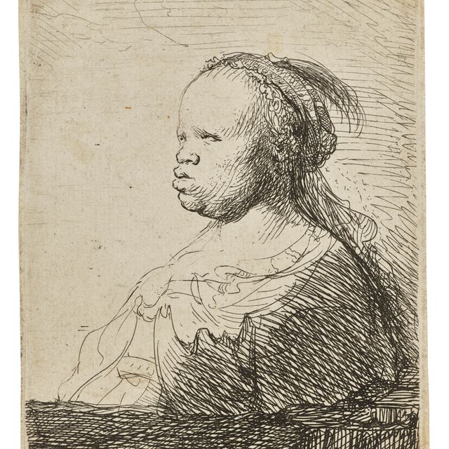 Rembrandt van Rijn — Женский бюст ("Белая негритянка’)