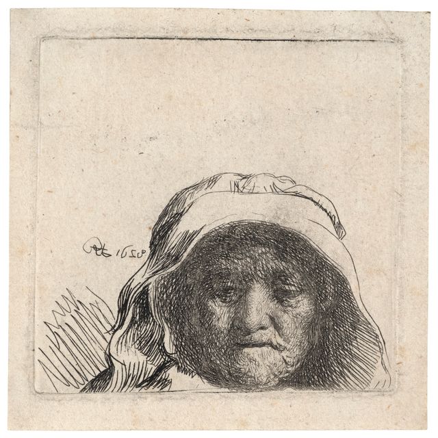 Rembrandt van Rijn — Мать художника: только голова, анфас
