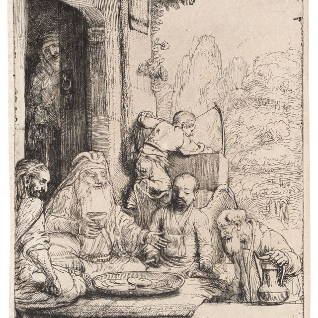 Rembrandt van Rijn — Авраам развлекал ангелов