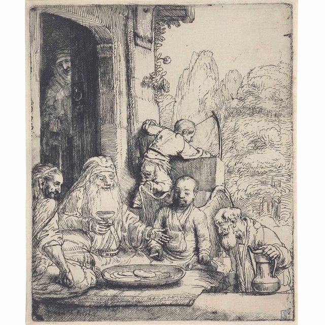 Rembrandt van Rijn — Авраам развлекал ангелов