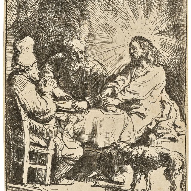 Rembrandt van Rijn — Христос в Эммаусе: меньшая тарелка