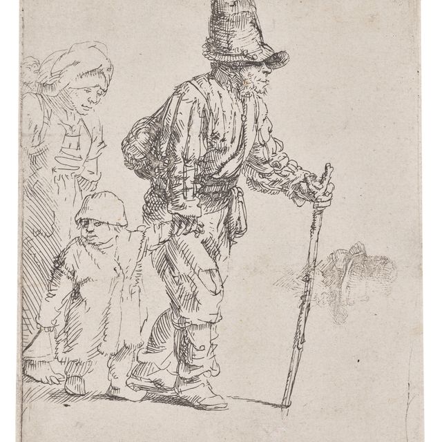 Rembrandt van Rijn — Крестьянская семья на прогулке