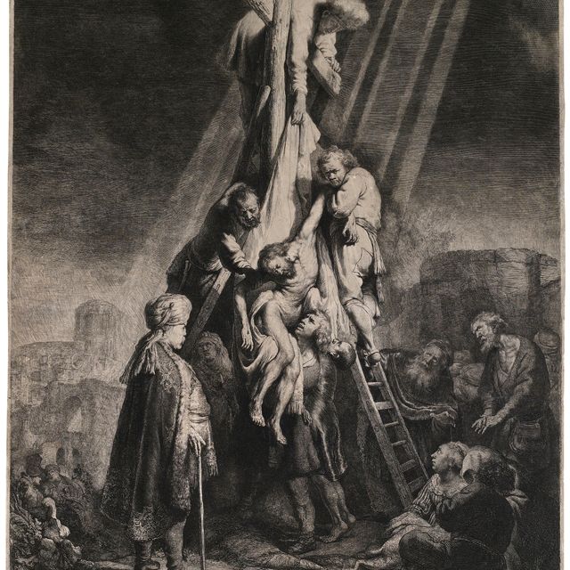 Rembrandt van Rijn — Спуск с креста: Вторая плита