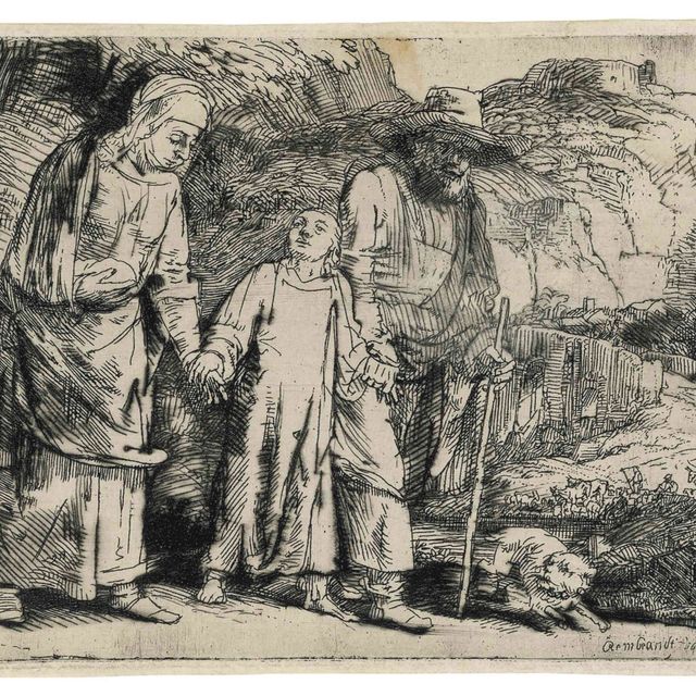 Rembrandt van Rijn — Христос возвращается из храма со Своими родителями (Б., Зал. 60; Ч. 278)