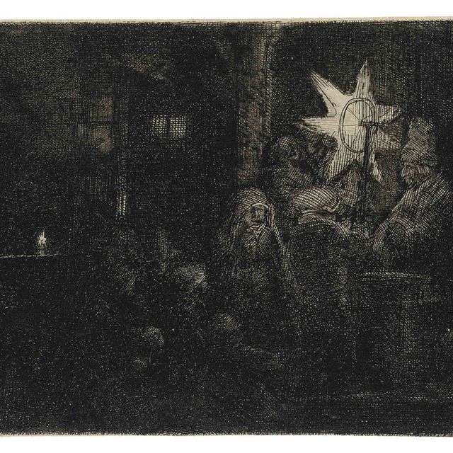 Rembrandt van Rijn — "Звезда королей: Ночная пьеса" (В., Зал. 113; Н. 254)