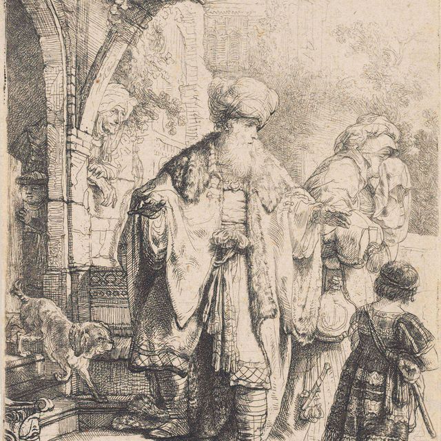 Rembrandt van Rijn — Авраам, изгоняющий Агарь и Измаила (Б., Зал. 30; Ч. 149)