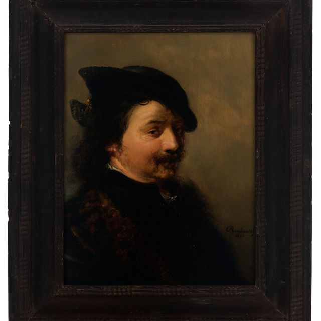 Rembrandt van Rijn — Портрет мужчины, во весь рост, в черной шляпе