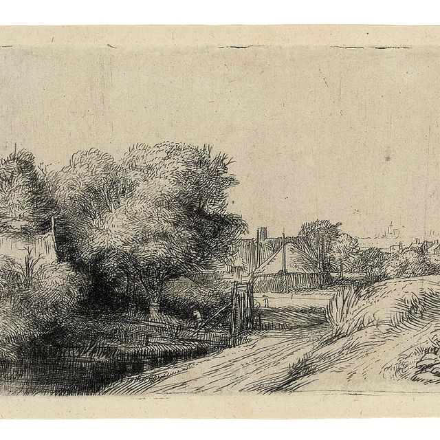 Rembrandt van Rijn — Пейзаж с молочником (Б., Зал. 213; Н. 242)