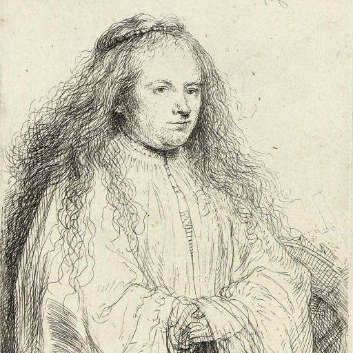 Rembrandt van Rijn — Маленькая еврейская невеста (Саския в роли святой Екатерины) (Б., Зал. 342; Н. 154)