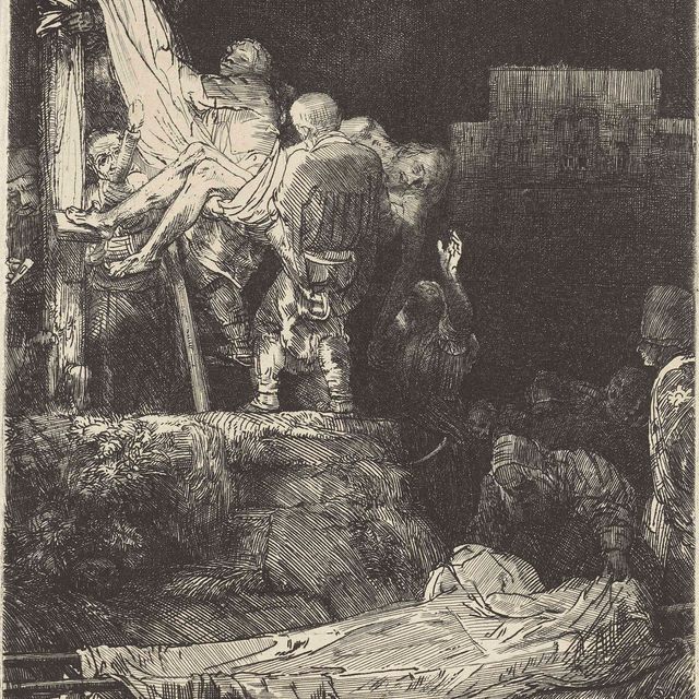 Rembrandt van Rijn — Сошествие с Креста при свете факелов