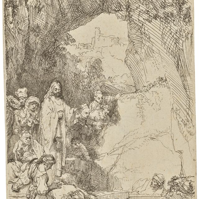 Rembrandt van Rijn — Воскрешение Лазаря: маленькая тарелка