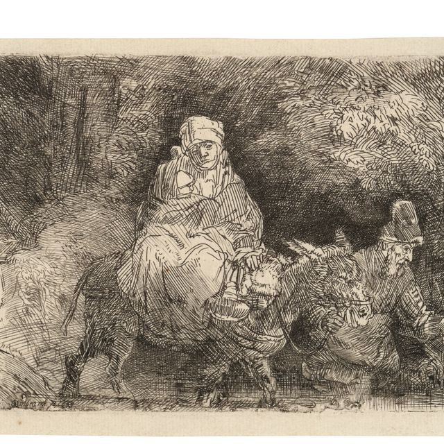 Rembrandt van Rijn — Бегство в Египет: переправа через ручей