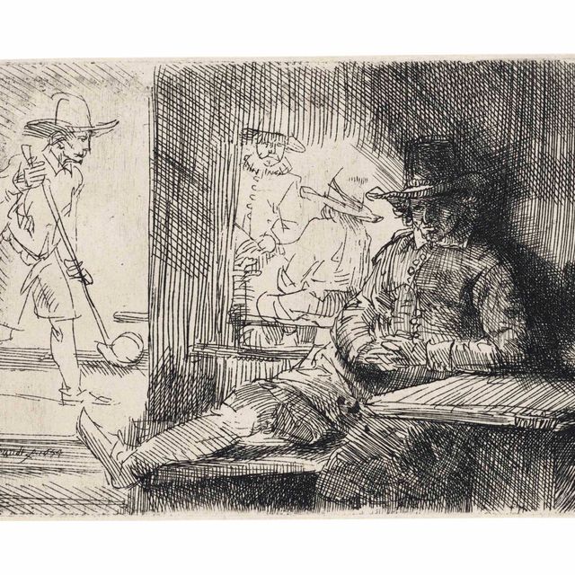 Rembrandt van Rijn — Игрок в рингбол ("Het Klosbaantje")