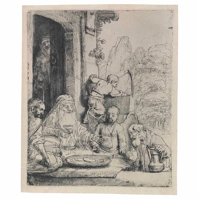Rembrandt van Rijn — Авраам, принимающий ангелов (Б., Зал. 29; Н. 286; Новый зал. 295)