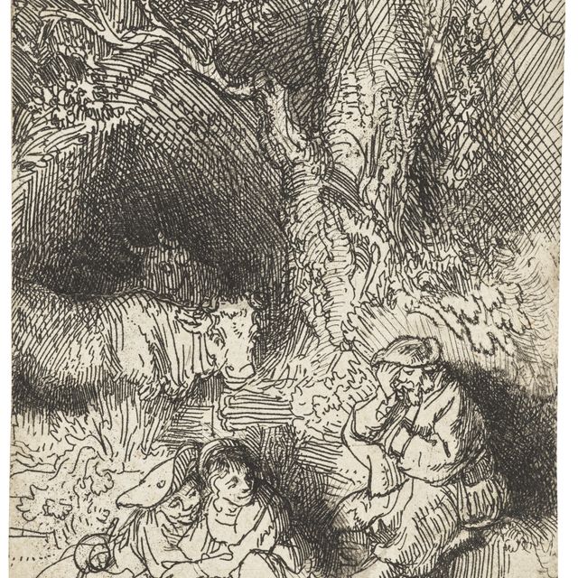 Rembrandt van Rijn — Спящий пастух