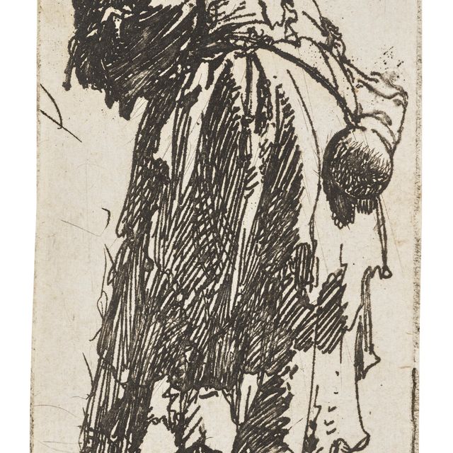 Rembrandt van Rijn — Старая нищенка с тыквой-горлянкой