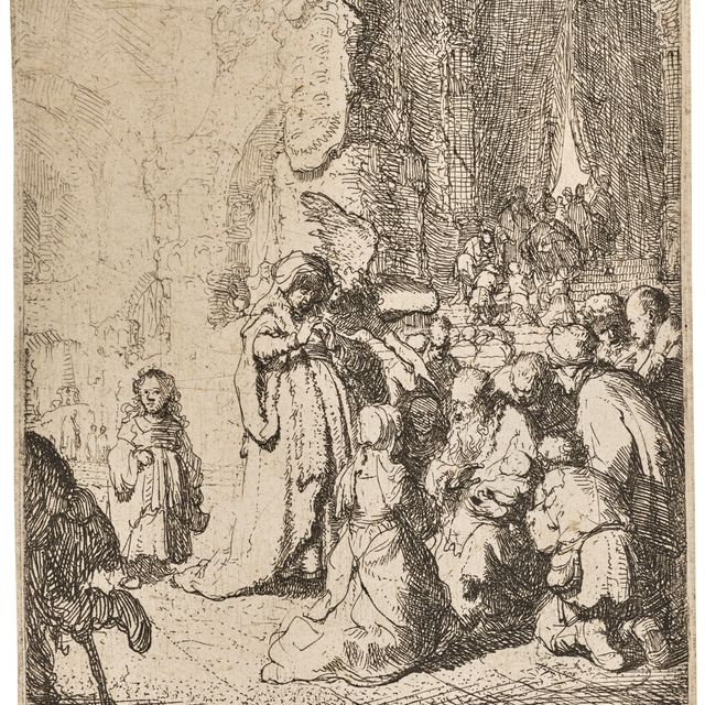 Rembrandt van Rijn — Представление в храме с Ангелом: Маленькая тарелочка