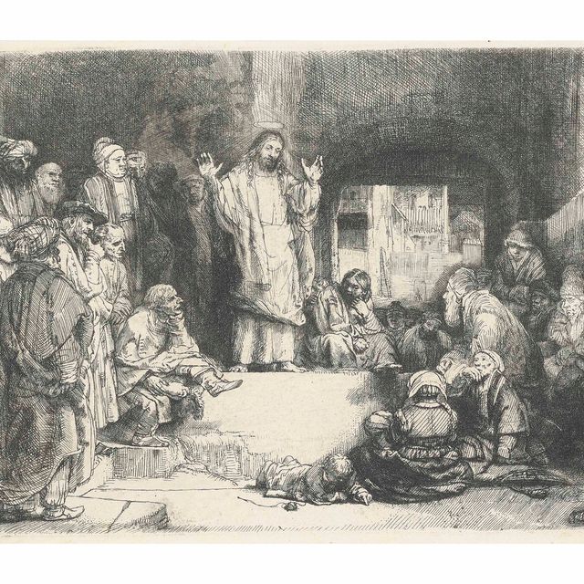 Rembrandt van Rijn — Проповедь Христа ("Маленькая гробница")