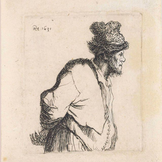 Rembrandt van Rijn — Крестьянин, заложивший руки за спину (Б., Зал. 135; ч. 69)
