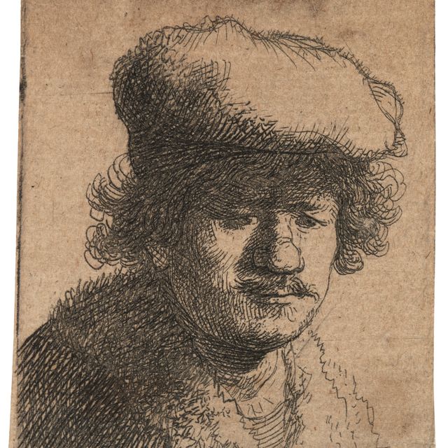 Rembrandt van Rijn — Автопортрет с надвинутой на лоб кепкой