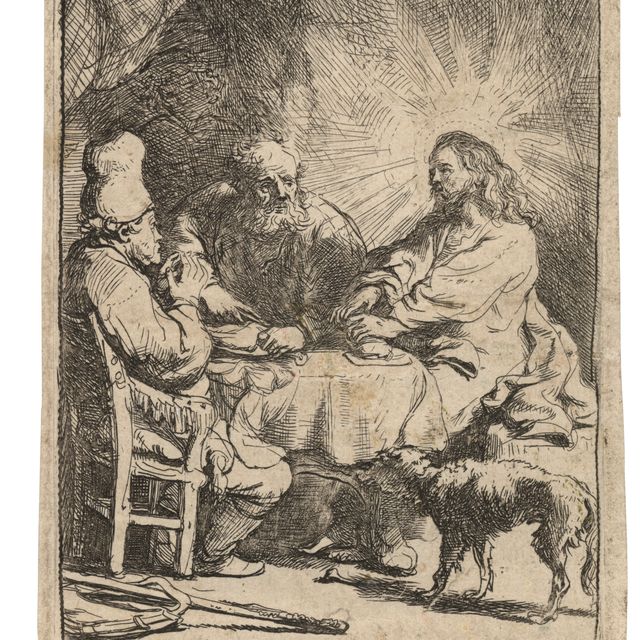 Rembrandt van Rijn — Христос в Эммаусе: меньшая тарелка