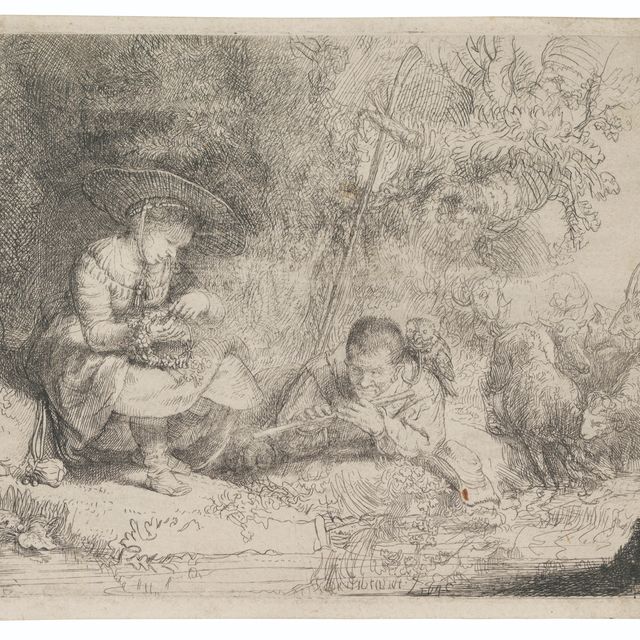 Rembrandt van Rijn — Флейтист ("Het Uilespiegeltje")