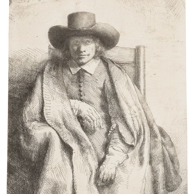 Rembrandt van Rijn — Клеман де Йонге, продавец печатных изданий