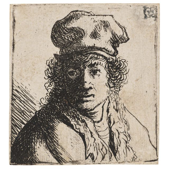 Rembrandt van Rijn — Молодой человек в кепке: Бюст