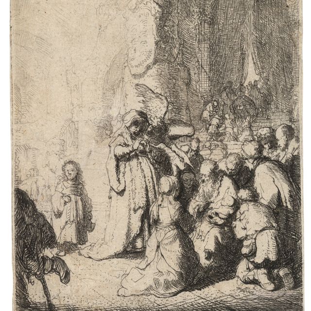 Rembrandt van Rijn — Представление в храме с Ангелом: Маленькая тарелочка